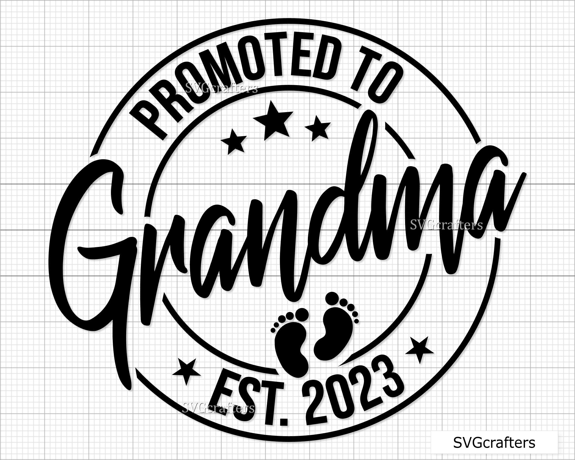 Promoted to Grandma Svg Png Baby Announcement Svg Etsy