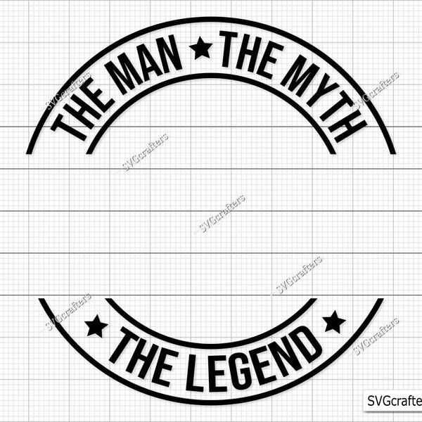 Custom The Man The Myth The Legend svg, Grandpa svg, Father svg, grandfather svg, grandpa png, granddad svg - Printable, Cricut & Silhouette