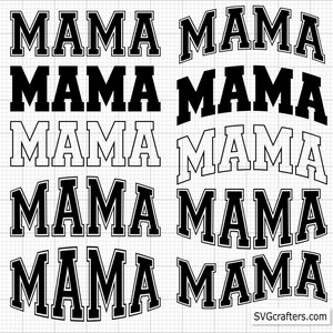 Mama Varsity Svg Png, Mama Varsity Curved Svg, Mama Varsity Letters Svg, Mama Varsity Font Svg, Mama est Svg, Mama Lightning Svg, Varsity