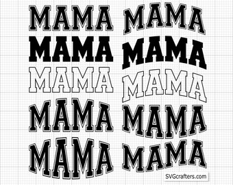 Mama Varsity Svg Png, Mama Varsity Curved Svg, Mama Varsity Letters Svg, Mama Varsity Font Svg, Mama est Svg, Mama Lightning Svg, Varsity