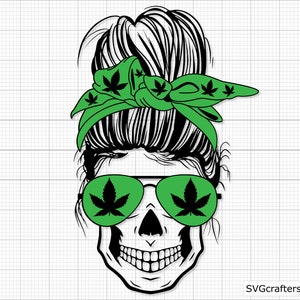 Weed Momlife svg, Weed Mom svg, Messy Bun svg, Weed svg, Cannabis svg, Weed svg - Printable, Cricut & Silhouette