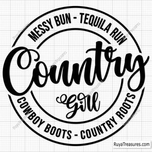 Country Girl vache impression thèmes rêves turquoise, Svg country, cow-girl Svg, fille du sud, Svg petite ville fille, musique country Svg