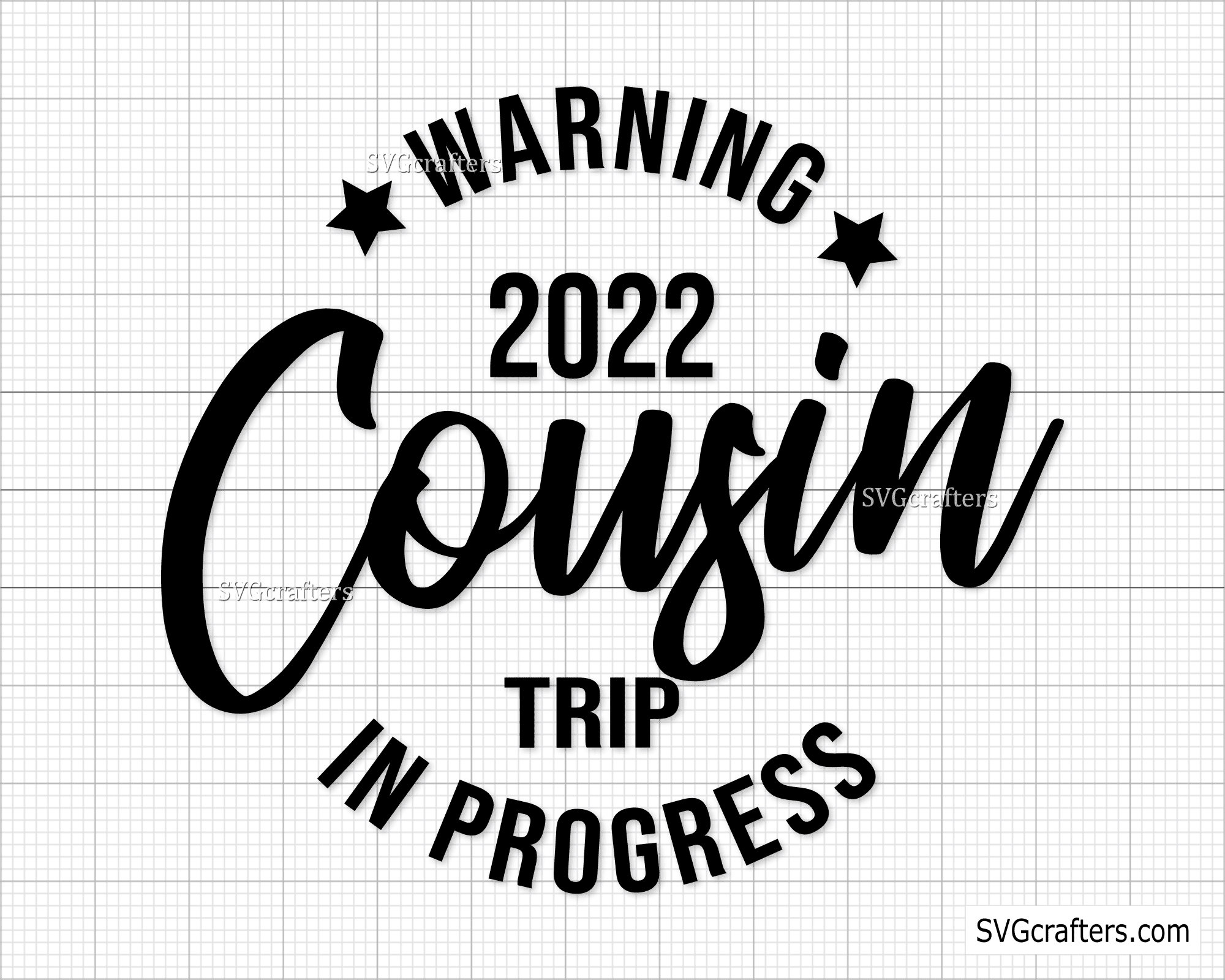 Warning Cousin Trip in Progress Svg Family Trip Svg Family | Etsy