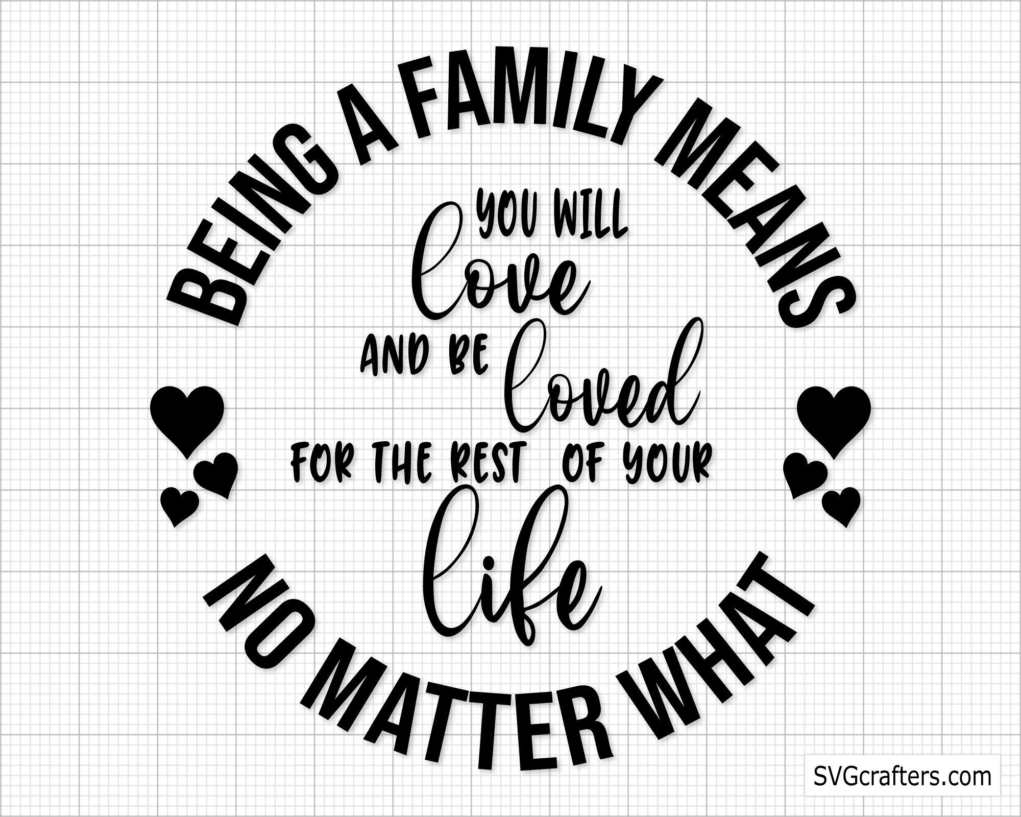 Being a Family Means You Will Love and Be Loved Svg Family Etsy