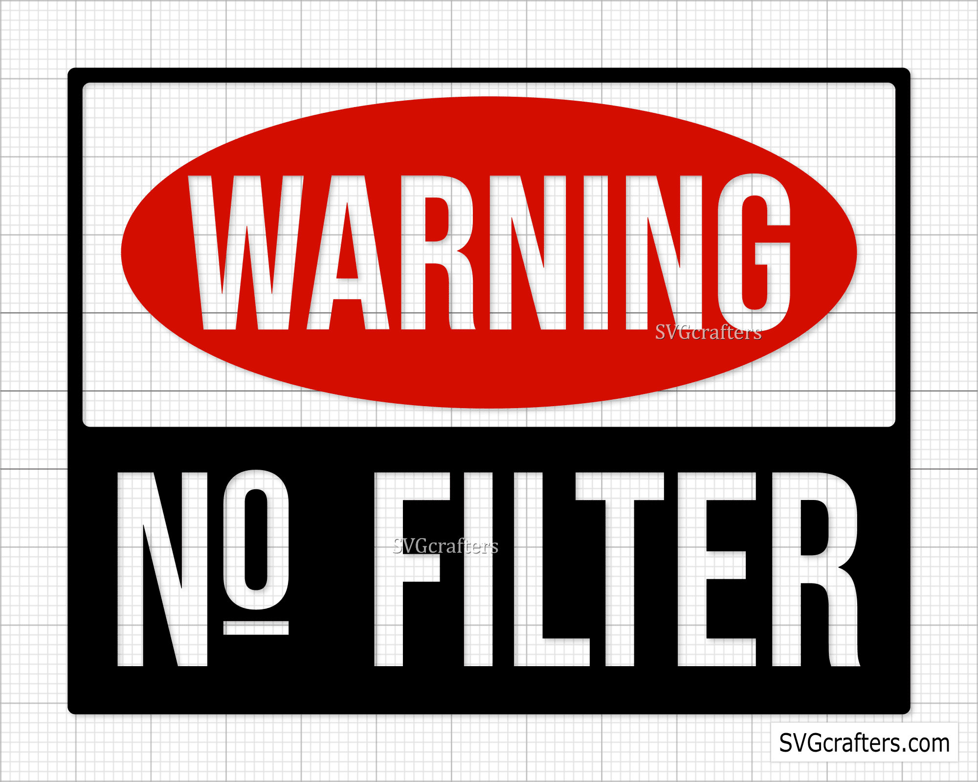 Warning Sign svg Warning No Filter svg Caution I Have No Etsy