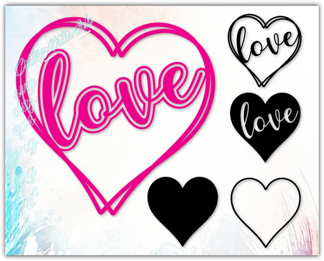 Valentine Bundle Svg, Valentine Svg Designs, Plaid Heart Svg, Love Svg ...