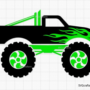LKW SVG PNG, Monstertruck svg, LKW Clipart, LKW DXF, Monstertruck Cut File, Monstertruck Png-Printable, Cricut & Silhouette-Dateien