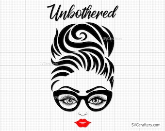 Ragazza nera imperturbabile SVG, SVG imperturbabile, donna nera SVG, donna afro SVG, ragazza nera SVG, Melanina SVG - Stampabile, Cricut e Silhouette