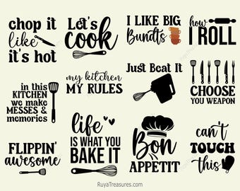 Funny Kitchen Svg Bundle, Kitchen Svg, Chef Svg, Kitchen Quotes Svg, Funny Kitchen Svg, Kitchen Sign Svg, Cooking Svg, Kitchen Saying Svg