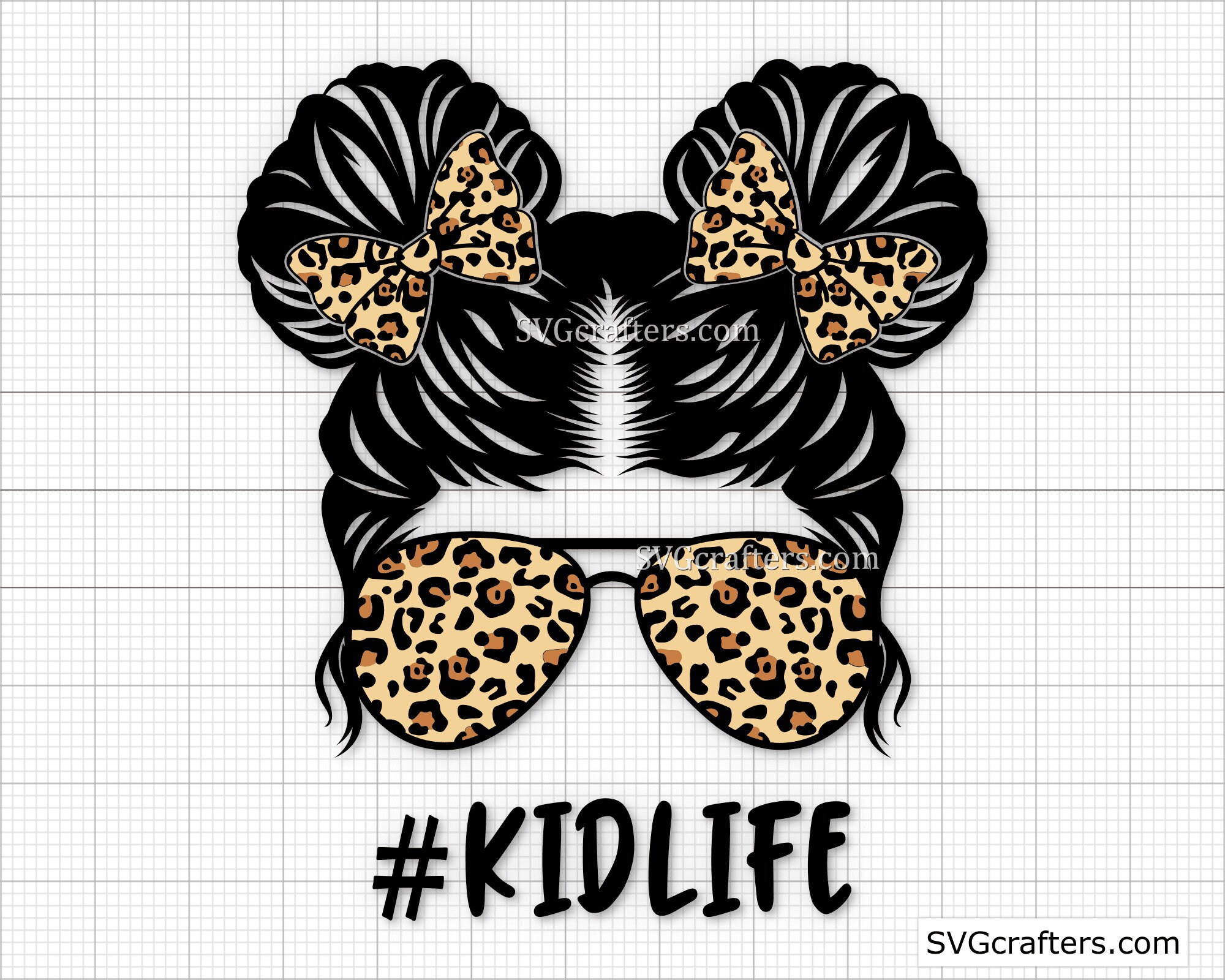 Leopard Momlife Svg Mom Life Svg Messy Bun Svg Mom Skull - Etsy