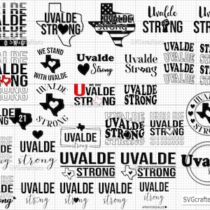 Paquete Uvalde Strong svg, Pray For Texas svg, Pray For Uvalde svg, Uvalde Texas Svg, Somos Uvalde Strong Png-Imprimible, Cricut y Silhouette