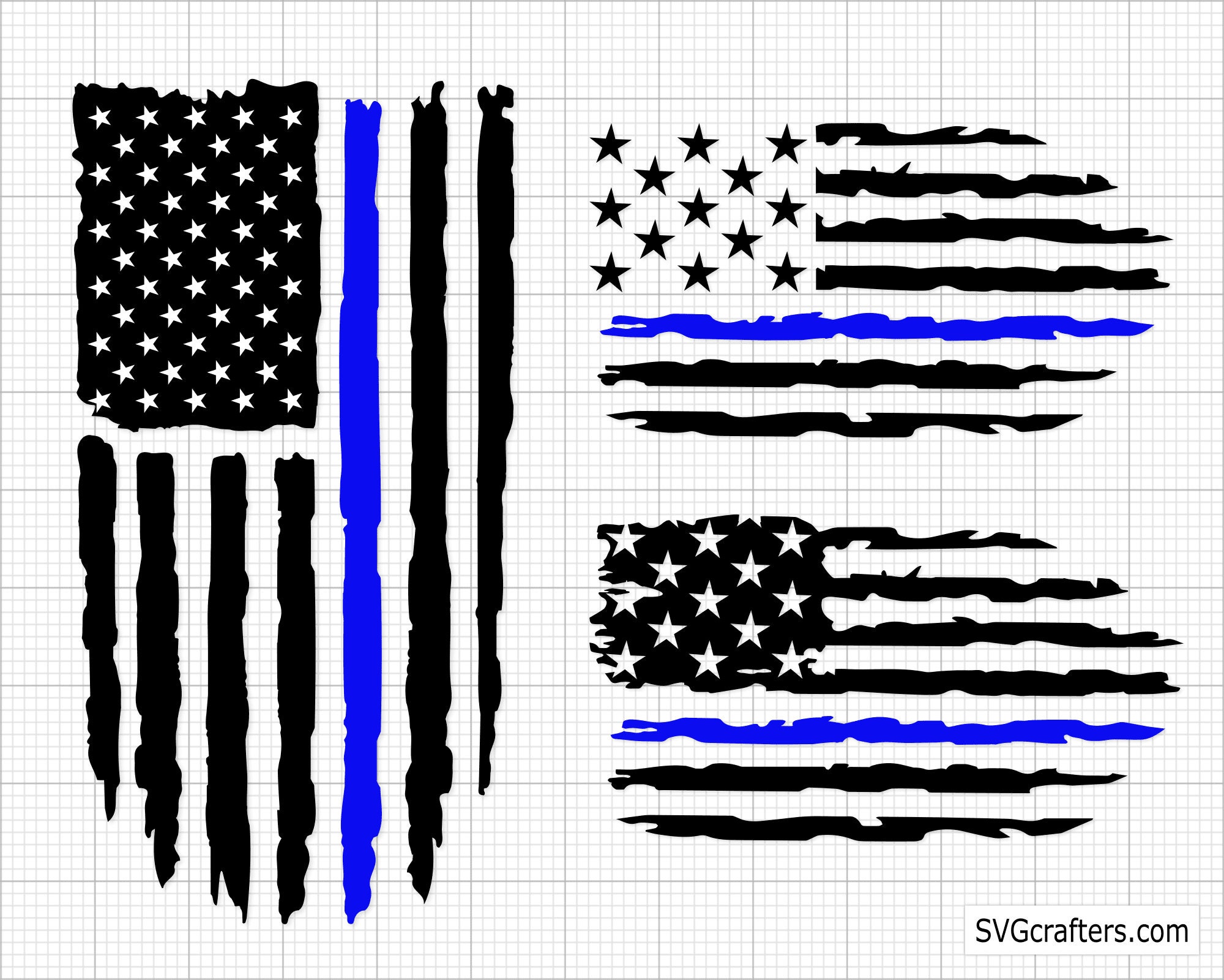 Police Svg Back The Blue Svg Blue Line Flag Svg Bundle Police Officer