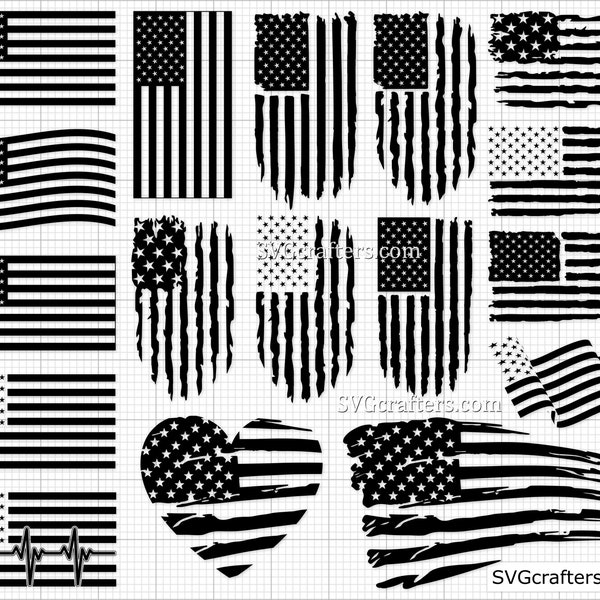 American flag svg, 4th of july svg, distressed flag svg, fourth of july svg, grunge flag svg, patriotic svg - Printable, Cricut & Silhouette