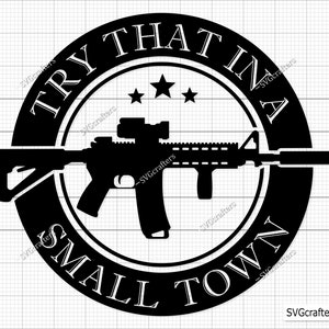 Essayez ça dans une petite ville svg, svg musique country, Jason Aldean svg, svg country, Wallen svg, svg 2e amendement, Cricut & Silhouette couper des fichiers