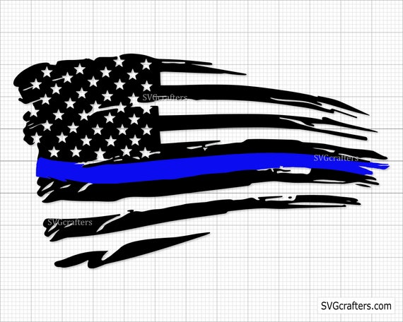 We the People American Flag Thin Blue Line SVG Police Svg Back