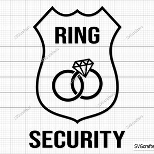 リング セキュリティ SVG、結婚式 SVG、ブライダル パーティー SVG、ウェディング パーティー SVG、リング ベアラー ピン SVG、リング ベアラー SVG、リング セキュリティ Png、結婚 SVG