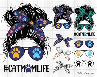 Cat Momlife Svg Png, Gatto Svg, FUR Mama Svg, Clipart Gatto, Animale Domestico Svg, Impronta Zampa Svg, Gatto Divertente Svg, Amante Dei Gatti Svg, Gatto Carino Png, Amante Degli Animali Svg