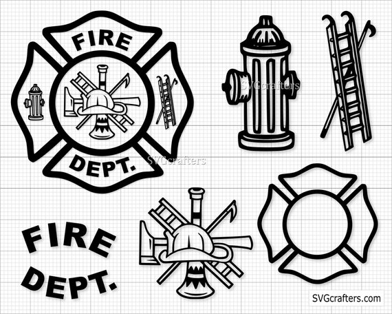 Fire Dept svg Firefighter svg Maltese Cross svg fireman 