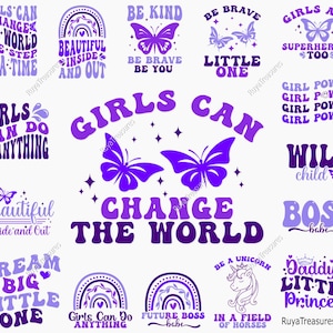 Retro Little Girl Svg Bundle