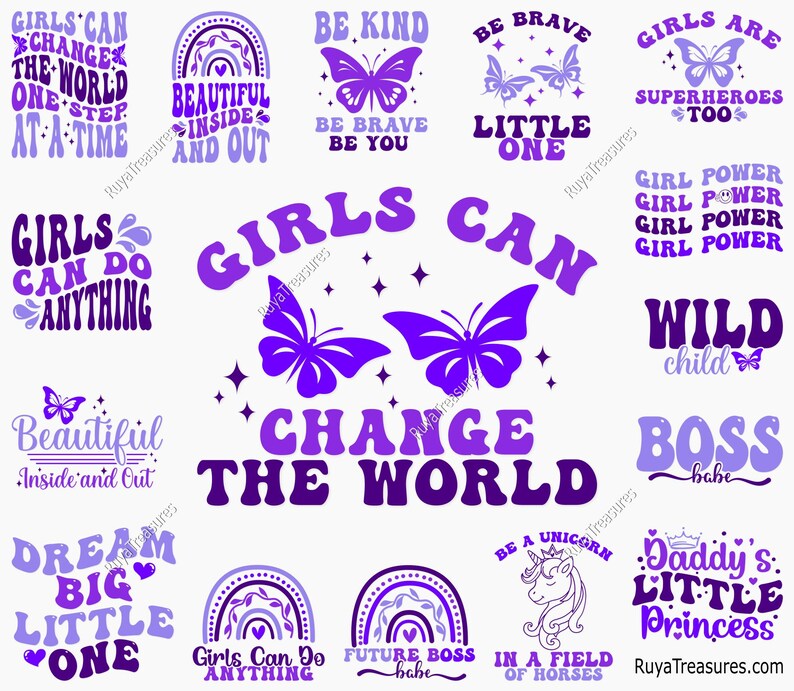 Retro Little Girl Svg Bundle