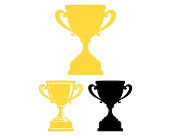 Golden Trophy SVG, Winner Award Cup Design, Championship Trophy Clipart, Achievement Recognition Graphic, First Place Icon