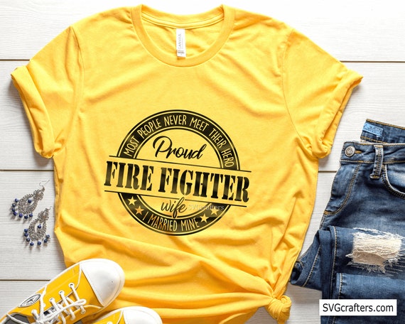 Womens Firefighter Wife Proud Fireman's Wife Thin Red Line T Shirt Womens Firefighter Wife Proud Fireman's Wife Thin Red Line T Shirt