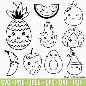 Frutas Kawaii Svg, Emoji De Frutas Lindas Svg, Plantas De Frutas Svg, Emoji De Frutas Svg, Pegatinas Lindas Clipart, Frutas Lindas Kawaii Svg, Frutas Lindas Svg