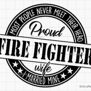 Esposa orgulhosa de bombeiro svg, bombeiro svg, bombeiro svg, departamento de incêndio svg, fogo svg, linha vermelha fina svg - Arquivos para impressão, Cricut e Silhouette