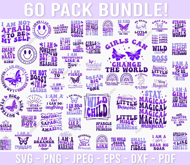 Retro Little Girl Svg Bundle