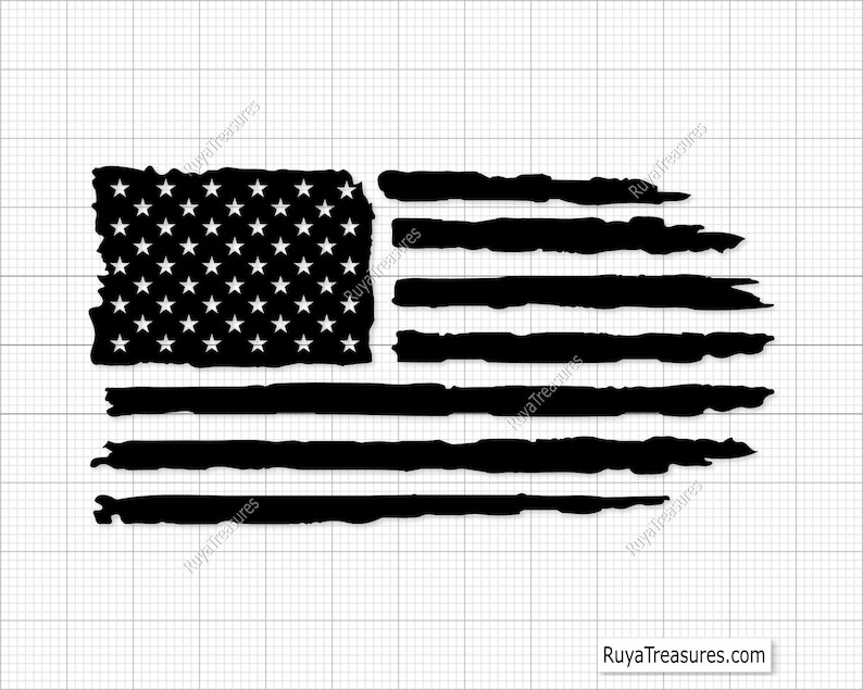 Distressed American Flag Svg