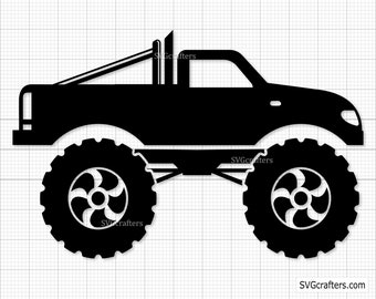 Truck SVG PNG, Monster Truck svg, truck clipart, Truck DXF, Monster truck Cut File, Monster truck Png- Printable, Cricut & Silhouette file