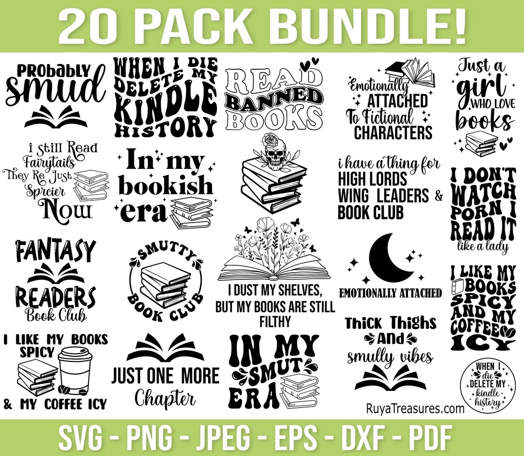 Book Svg Bundle, Reading Svg, Reading Books Svg, Book Lover Svg ...