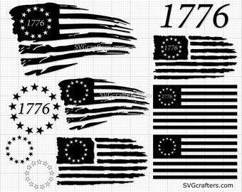 Betsy Ross svg, 1776 svg, American Flag SVG, 4th july svg, patriotic svg, 2nd amendment svg, betsy ross flag- Printable, Cricut & Silhouette