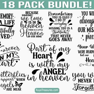 Memorial Quotes Svg Bundle