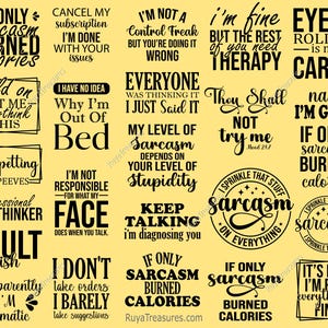 Sarcastic Quotes Bundle Svg