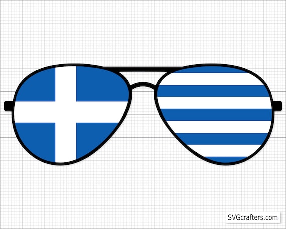 Greece Flag Aviator Sunglasses Svg, Greece Flag Svg, Greek Svg