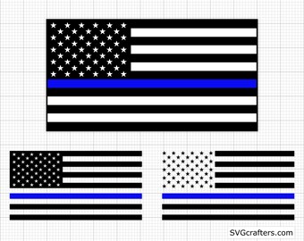 police svg, back the blue svg, thin blue line svg, police officer svg, police wife svg, distressed flag svg - Printable, Cricut & Silhouette