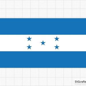 Honduras National Flag svg, Honduras flag png, Honduras flag vector, Country Flags svg, Patriotic svg - Printable, Cricut & Silhouette File