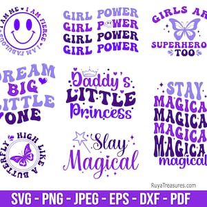 Retro Little Girl Svg Bundle