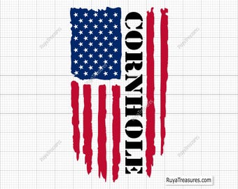 アメリカ国旗コーンホール SVG PNG、コーンホール旗 SVG、コーンホール