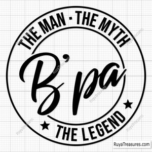 Abuelo el hombre el mito la leyenda Svg, abuelo Svg, abuelo Svg, abuelo Png, abuelo Svg - Archivo de corte para imprimir, Cricut y Silhouette