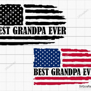 Bandera apenada El mejor abuelo del mundo Svg Png, abuelo svg, abuelo svg, abuelo Png, abuelo svg, papá svg - Imprimible, Cricut y Silhouette