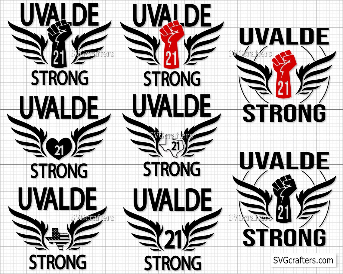 Bundle Uvalde Strong Svg Pray for Texas Svg Pray for Uvalde Etsy