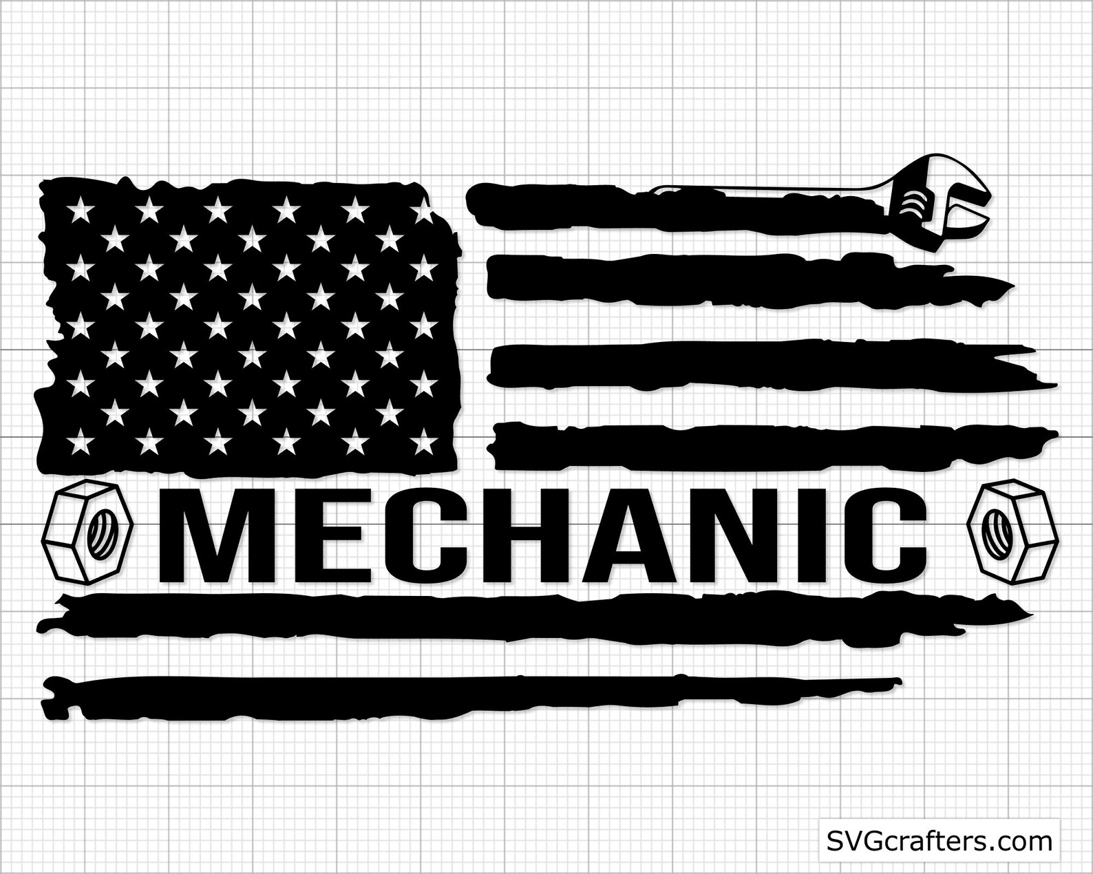 Wrench Flag svg Mechanic svg mechanic clipart mechanic | Etsy