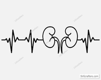 Kidney Heartbeat Svg Png, Kidney Svg, Dialysis PCT svg, Therapist Therapy svg, kidney disease svg, transplant svg, dialysis svg, nurse svg