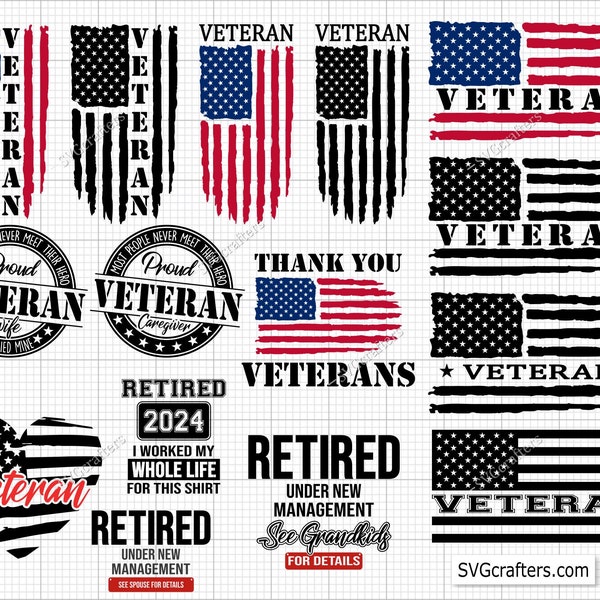 Bundle Veteran Svg, Military Svg, Patriotic Svg, Veteran Png, Soldier Svg, Army Svg, Veterans Day Svg - Printable, Cricut & Silhouette Files