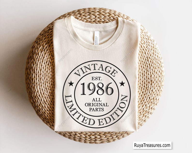 40th Birthday Vintage 1986 Limited Edition Svg