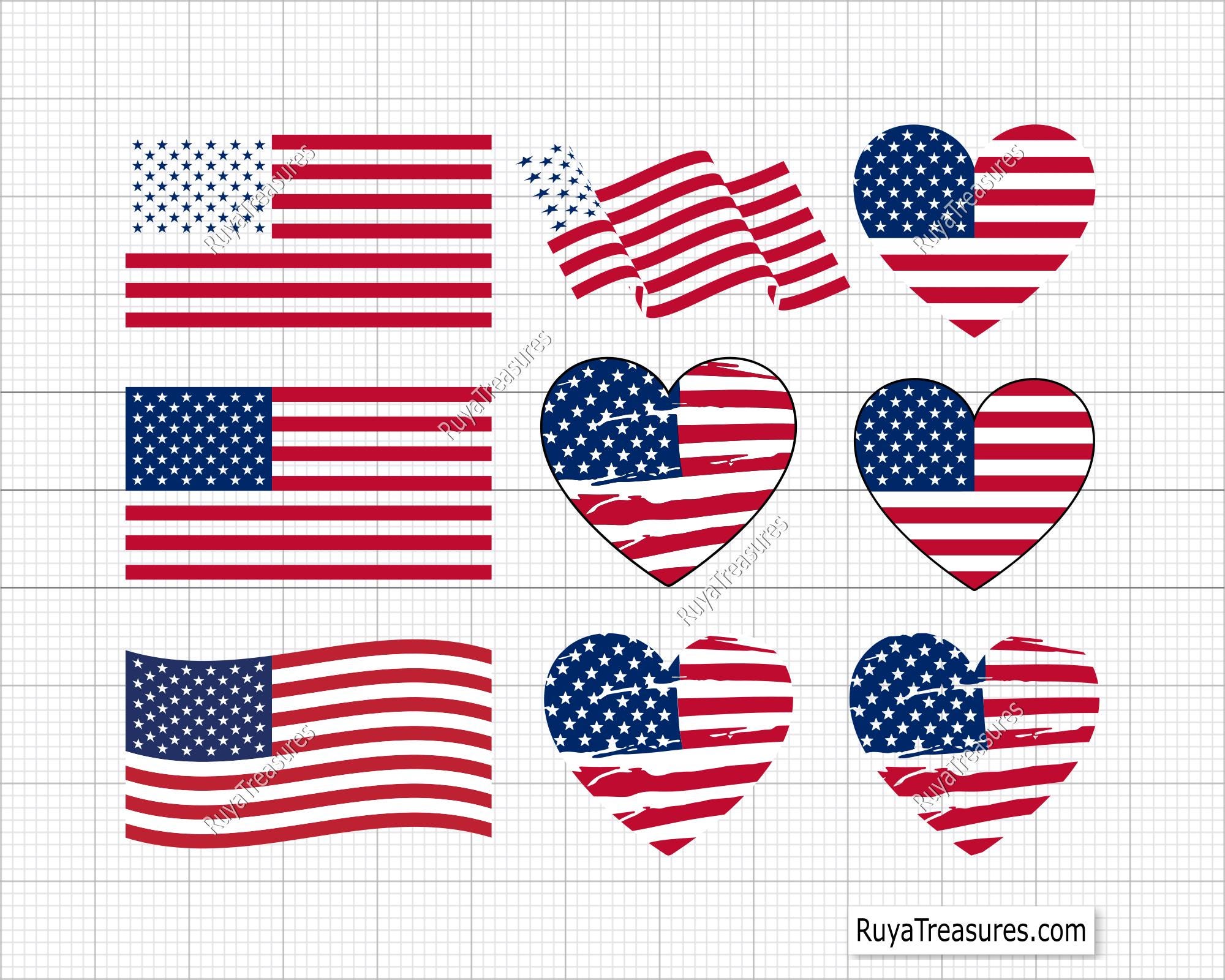 アメリカ国旗SVG、USA国旗SVG、ダメージ加工アメリカ国旗SVG、7月4日