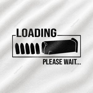 Loading Please Wait Svg, Bullet Flag Design, 2nd Amendment Graphic, Tactical Shooting Artwork, Firearm Enthusiast Gift, Rifle Cut File