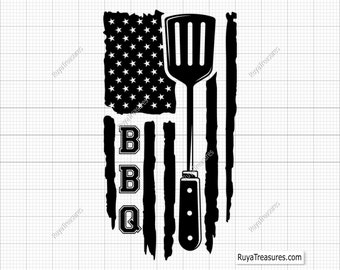 Amerikansk barbecue svg png, BBQ svg, grill svg, grillfather svg, rolig förkläde svg, grillning svg, kock svg - utskrivbar, Cricut och silhuett